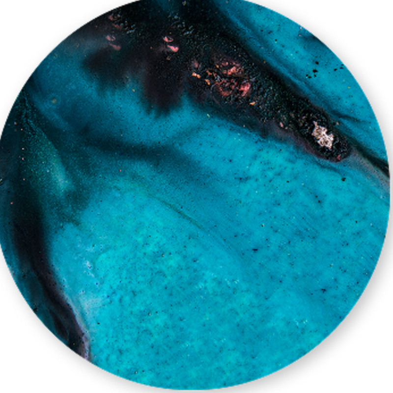 MAR — œuvre d'art murale en aluminium aux teintes aquatiques, collection KROMA